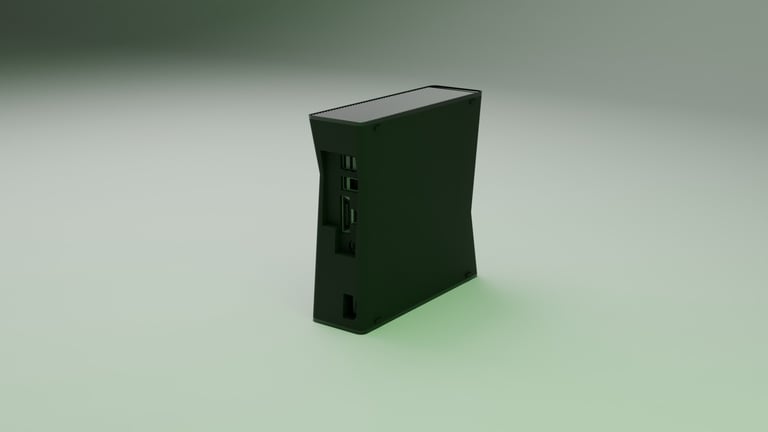 XBOX 360 SLIM Blender 3D Lateral 2