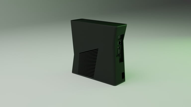 XBOX 360 SLIM Blender 3D Lateral 1