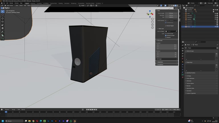 XBOX 360 SLIM Blender 3D Color