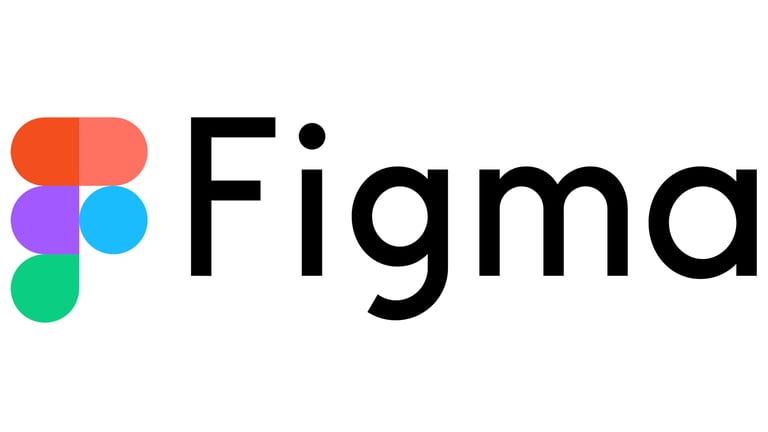The official Figma logo featuring a colorful icon made of five circles and the black wordmark text.