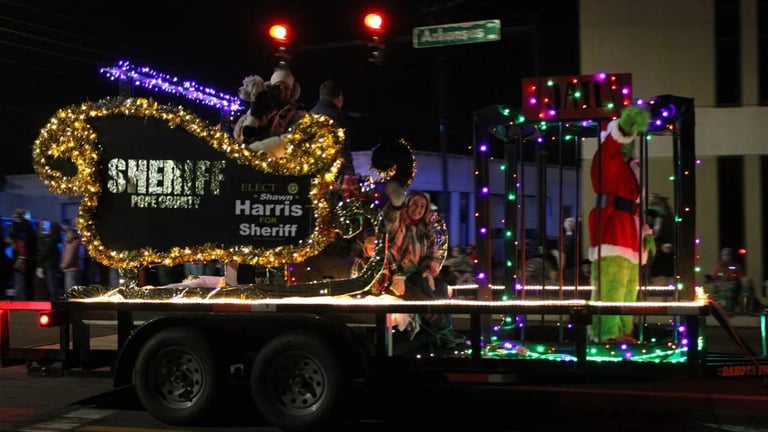 A float during the 2025 Christmas parade in Russellville - Photo CourierNews