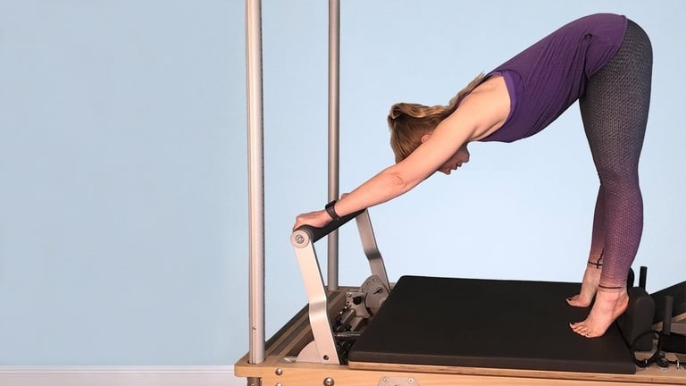 Upstretch variation in Pilates