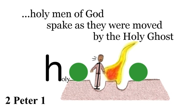 2 Peter 1:21 ...holy men of God spake as they were moved by the Holy Ghost.