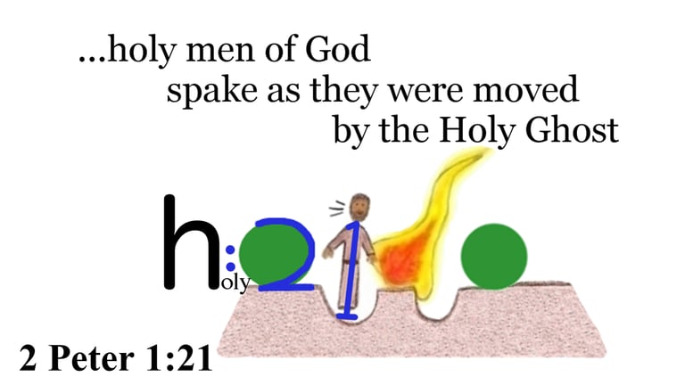 2 Peter 1:21 ...holy men of God spake as they were moved by the Holy Ghost.