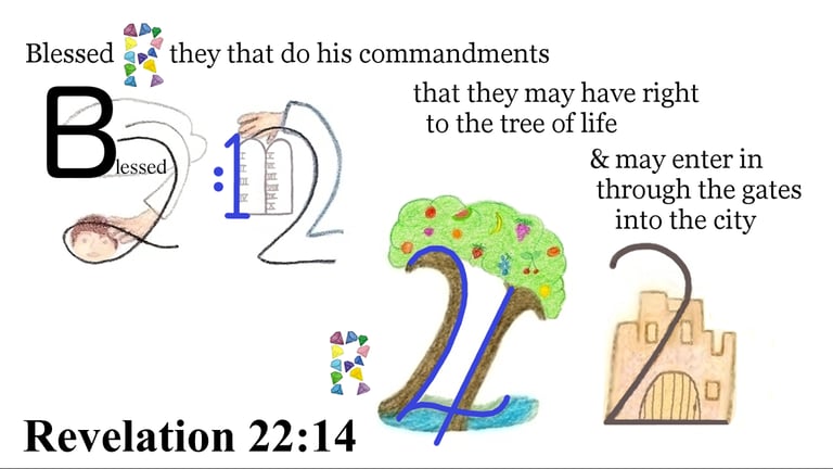 Revelation 22:14 Blessed are they that do his commandments, that they may have right to the tree...