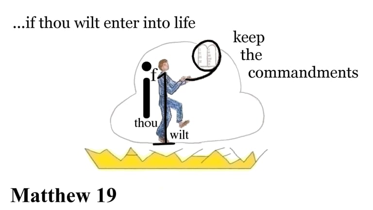 Matthew 19:17 ...if thou wilt enter into life, keep the commandments.