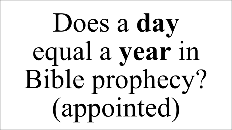 Ezeiel 4:6 ...I have appointed thee each day for a year.
