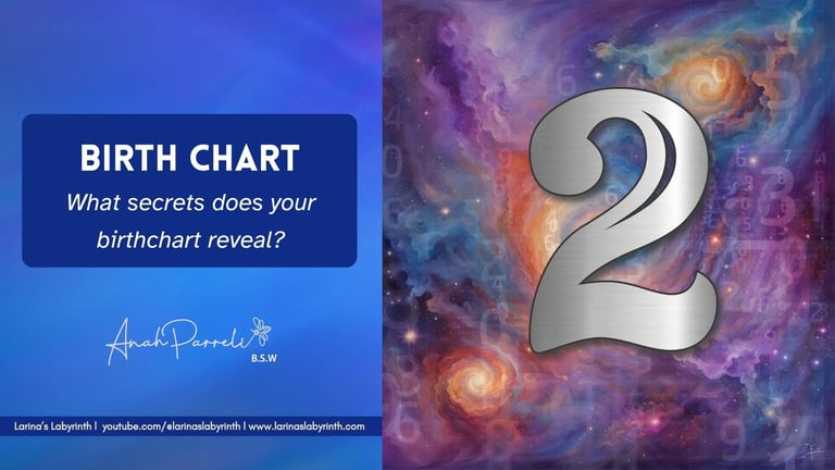 Numerology Birth Chart. Number 2. Mind body and Spirit