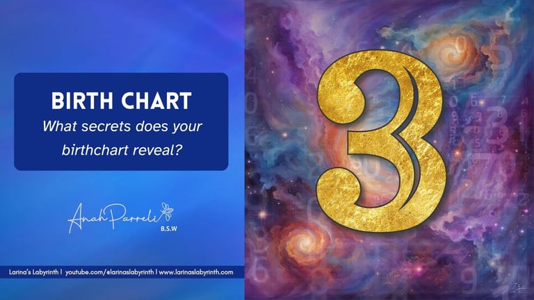 Numerology Birth Chart. Number 3. Mind body and Spirit