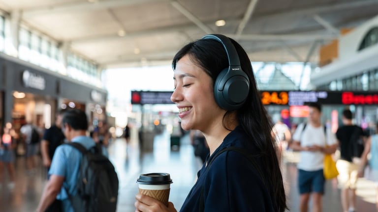 Produtividade em movimento: o silêncio do XM6 em qualquer lugar.