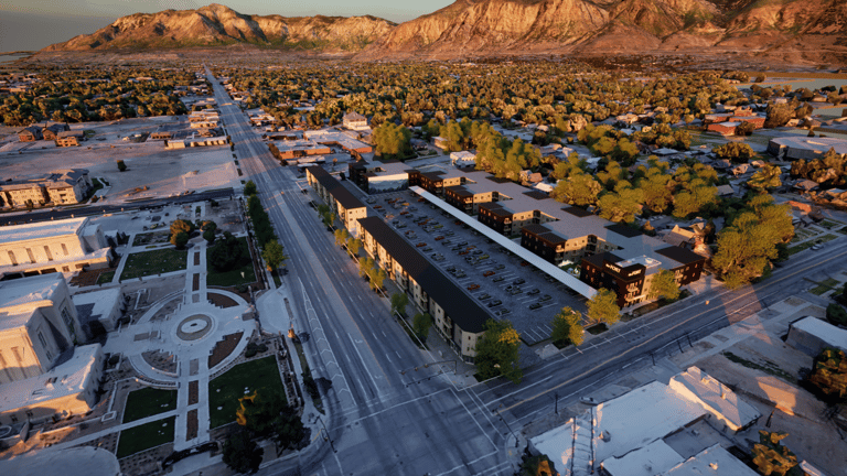 a rendering of a proposed multi-family structure in Utah