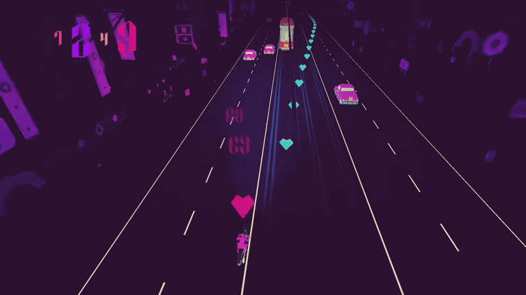 Capture d'écran du jeu Sayonara Wild Hearts