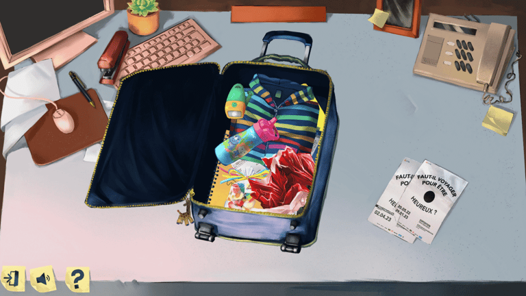 Valise d'une énigme du jeu vidéo Bagage Bagage