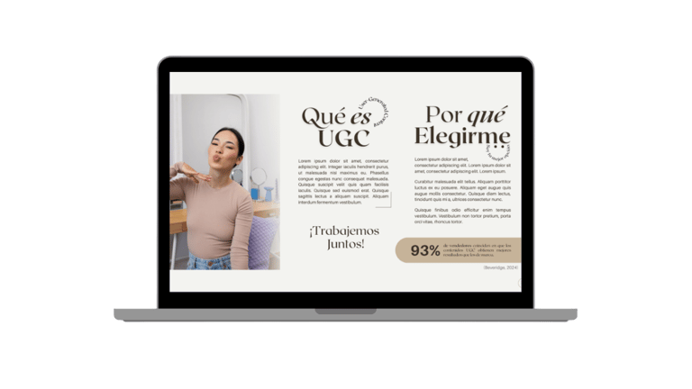 a laptop computer screen displaying a woman's profile