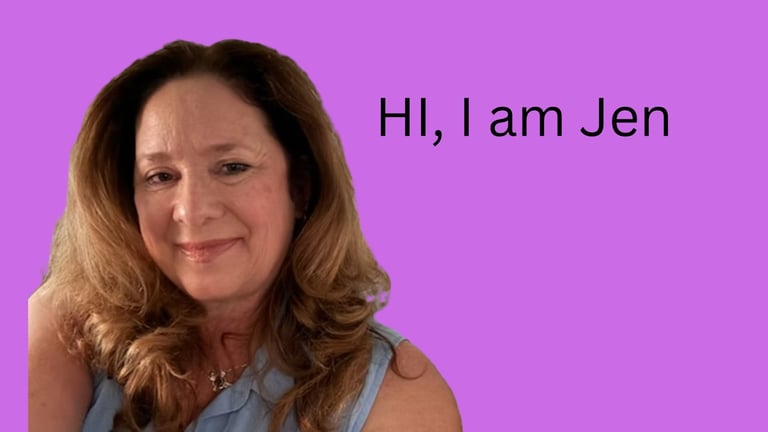 a woman with a blue dress and a purple background