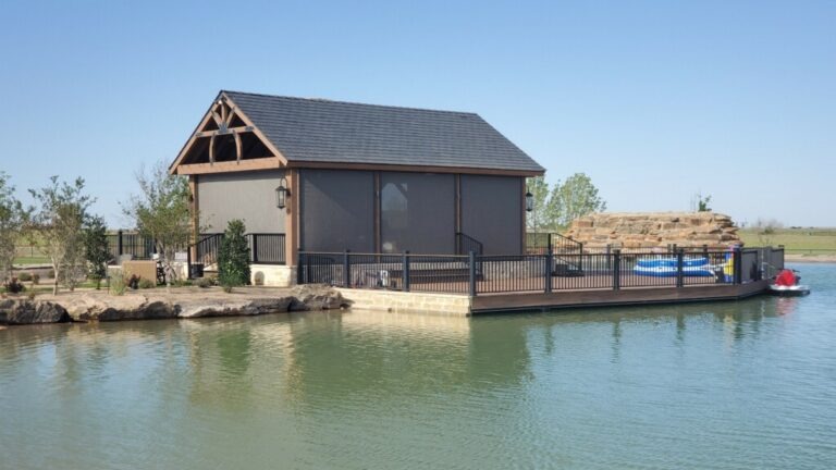 Insect Screens on a Lakehouse Pool House