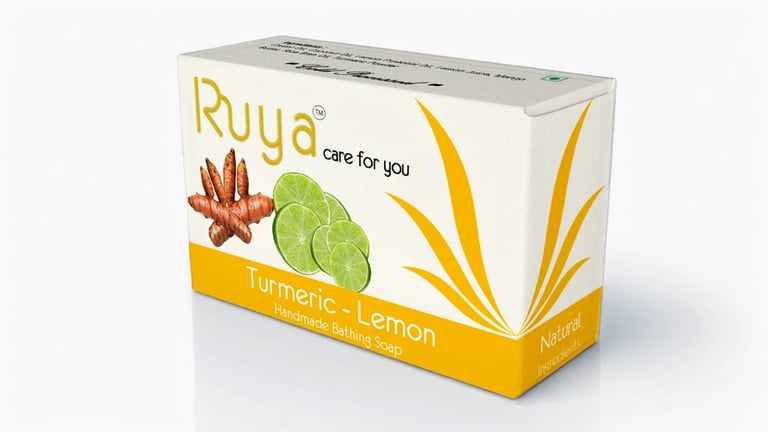 Handmade Natural Turmeric Lemon Bathing Soap