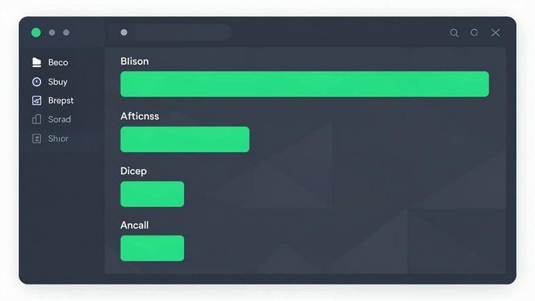 Straight-on UI screenshot of a Web3 trading dashboard, clean fintech vector illustration, flat geometric shapes, slate gray and vibrant green accents, sharp technical elements