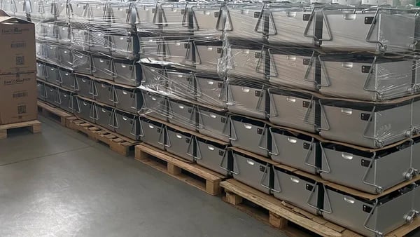 Modiwell USA dry flush toilets stacked