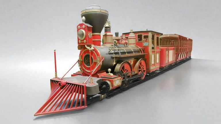 alquiler locomotora tren estatico para decoracion