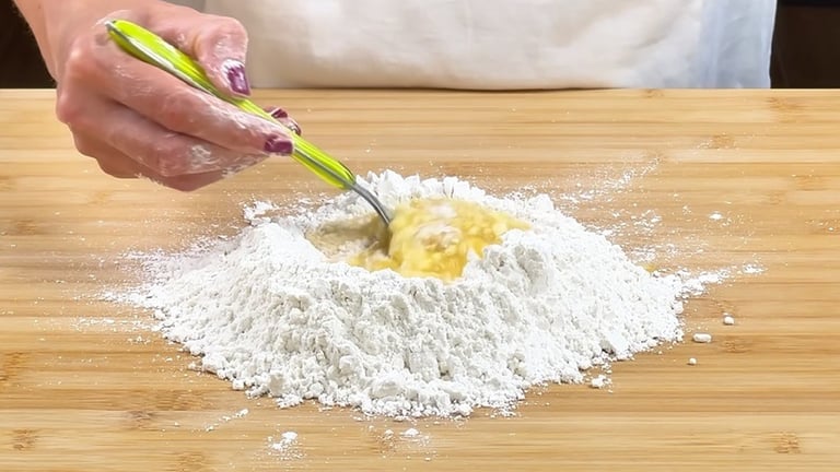 Add the eggs and mix