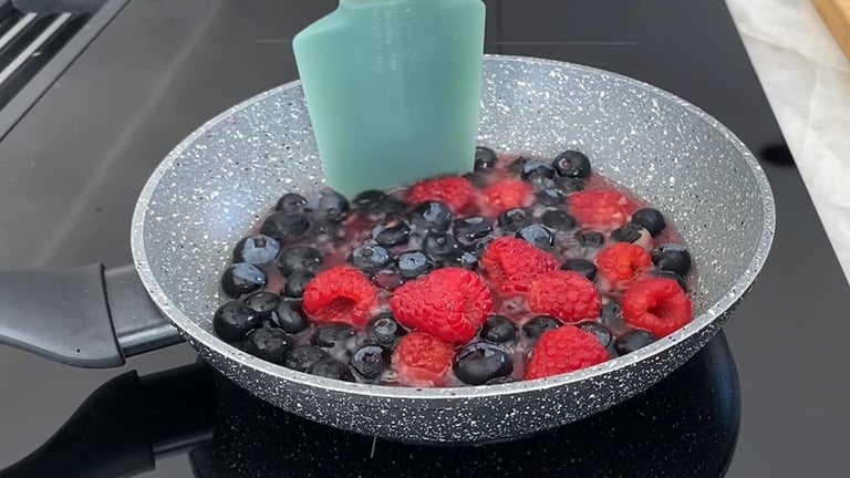 Caramelize the berries