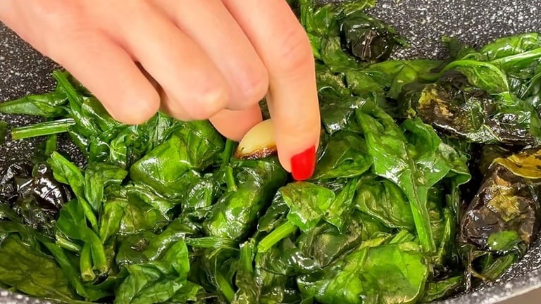 Cook the spinach