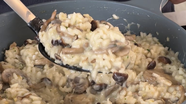 Let the risotto rest for a few minutes and serve