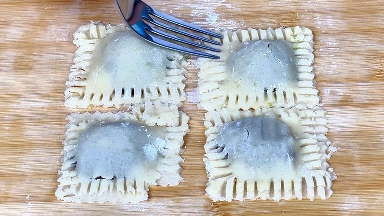 Press and seal the edges to form the cookies