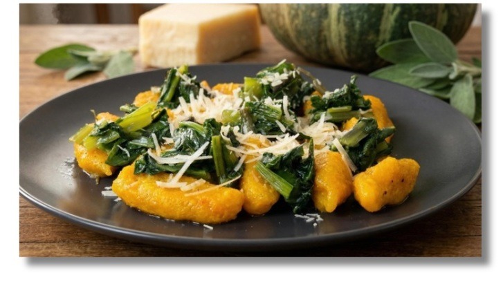 Pumpkin gnocchi home made healthy and delicious