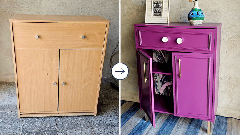 komodos dažymas – prieš ir po atnaujinimo