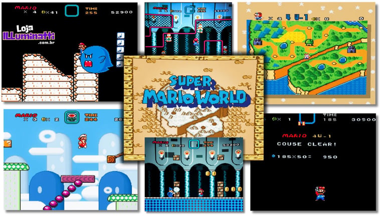 Imagens do jogo Super Mario World (protótipo) de 1988