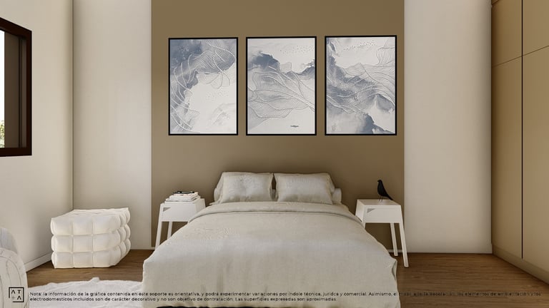 a bedroom with a bed and a white bed