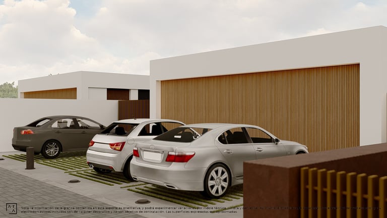 a couple of cars parked in front of a house