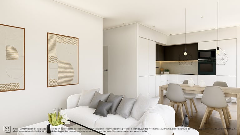 a living room with a couch and a table