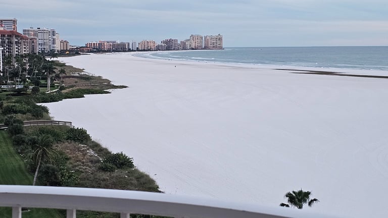 Views from the Balcony to Marco Island Beach
