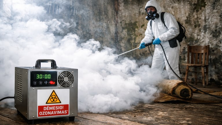 Naudojame pažangius metodus, įrangą ir priemones naikinant pelėsį ir medžio gryba "Trobagrybį"