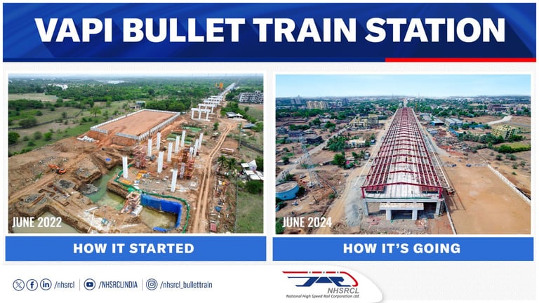 The Vapi Bullet railway Station Work in Prograss