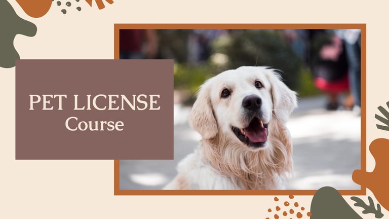 Pet License Course