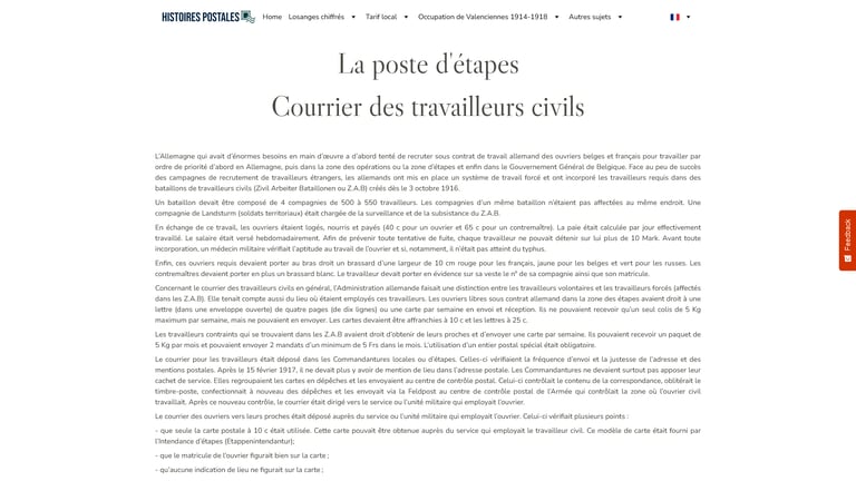 Courrier des travailleurs civils