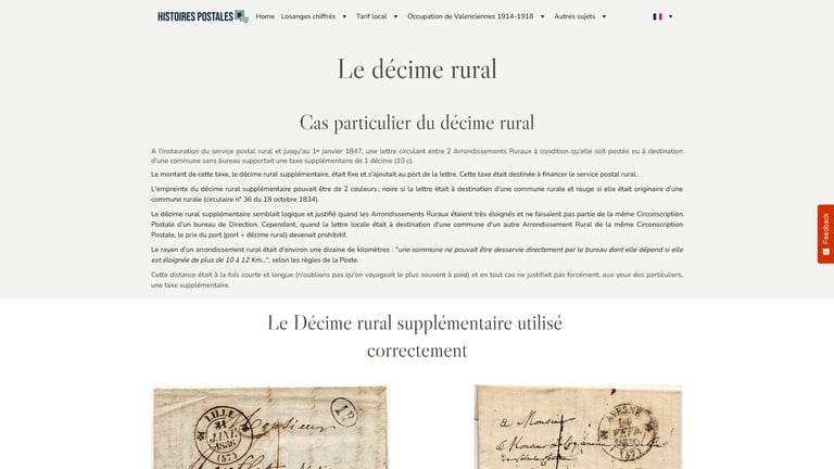 Poste Rurale : décime rural