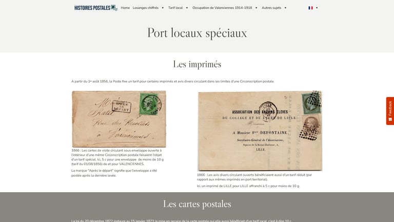 Poste Rurale : les ports locaux spéciaux