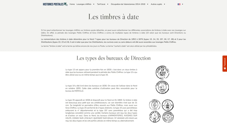 Les timbres à date