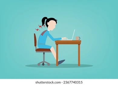 excessive sitting hours leading to back pain