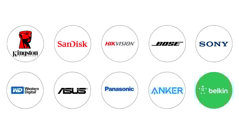 a group of IT and computer accessories logos
