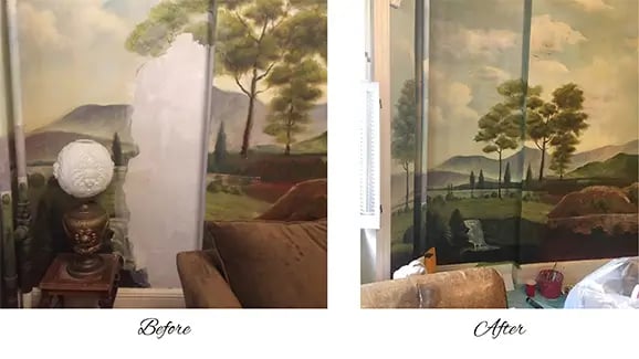 bespoke mural repair by marcine in hudson county nj