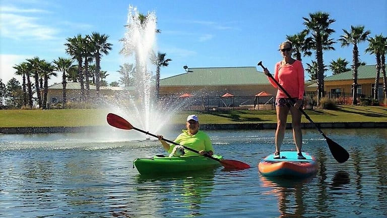Kayaking/Paddle Boarding Paddle out for kayaking or paddleboarding adventures.