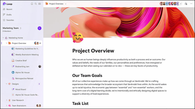 Microsoft Loop Interface