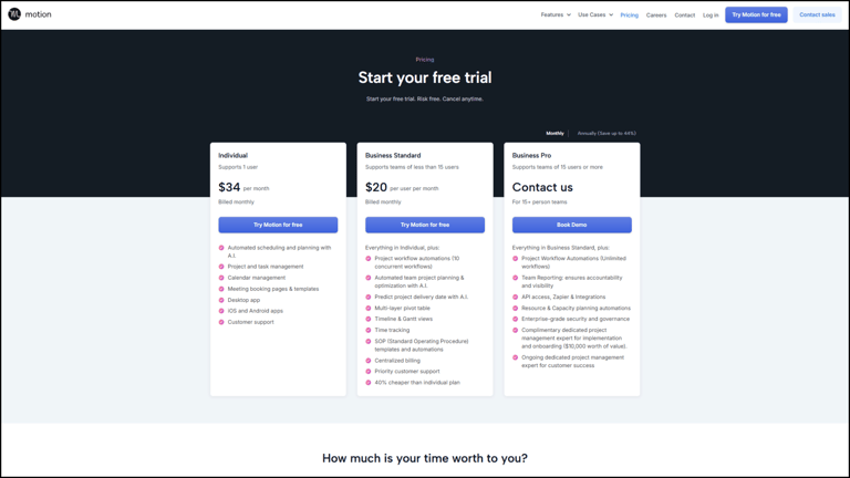 Motion Pricing