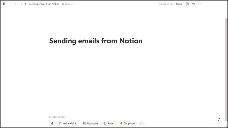 New Notion Page